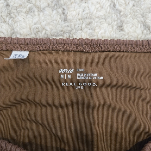 aerie Ribbed Chocolate Brown Bikini - Picture 3 of 5